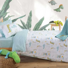 Παπλωματοθήκη Μονή (Σετ 160x240) 2 Όψεων Nef-Nef Homeware Junior Dino Dragon Time