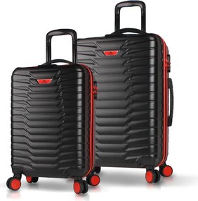 Stewehome Σετ 2 τεμαχίων βαλίτσες καμπίνας και μεσαίου μεγέθους από ABS σε ανθρακί 65x41x27 cm