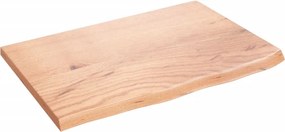 vidaXL Επιφάνεια Τραπεζιού Αν. Καφέ 60x40x2 εκ Επεξ. Μασίφ Ξύλο Δρυός