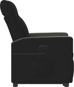 vidaXL Πολυθρόνα Ηλεκτρική Ανακλινόμενη με Ανύψωση Μαύρη Υφασμάτινη