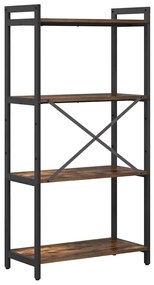 vidaXL Βιβλιοθήκη Καπνιστή δρυς 60 x 30 x 118 εκ Επεξεργασμένο ξύλο
