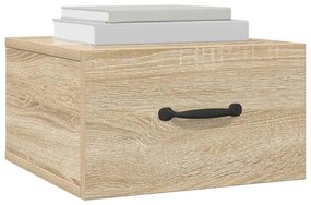vidaXL Κομοδίνα Επιτοίχια 2 τεμ. Sonoma Δρυς 35 x 35 x 20 εκ.