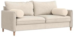 vidaXL Μαξιλάρια Στήριγμα 2 pcs Μπεζ Ø 25 x 70 cm Ύφασμα Μικροΐνας