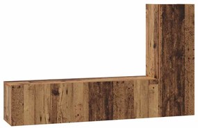 vidaXL Σετ επίπλου τηλεόρασης 3 pcs Παλαιό ξύλο 150.5 x 30 x 90 εκ.