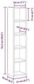 ΈΠΙΠΛΑ ΓΙΑ CD 2 ΤΕΜ. ΠΑΛΑΙΟ ΞΥΛΟ 21X16X93,5 ΕΚ. ΑΠΟ ΕΠΞ. ΞΥΛΟ 855838