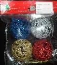 Σετ Χριστουγεννιάτικα στολίδια - 5cm - 4pcs - 230669-230669