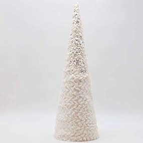 Χριστουγεννιάτικο Διακοσμητικό Δεντράκι Γούνινο 600-46636 52cm White