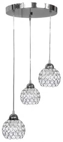 Φωτιστικό οροφής ''CAROLINA NEW'' chrome-νίκελ 3φωτο Φ15 Ε27