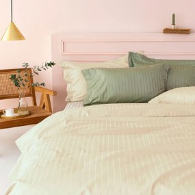Σεντόνι Sateen Riga Cream Palamaiki Queen Size 240X270cm 100% Βαμβακοσατέν