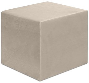 Σκαμπώ April Megapap βελούδινο χρώμα μπεζ 40x40x40εκ.