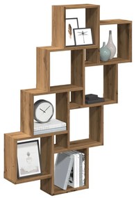 Ράφι κύβος τοίχου Artisan Oak 90x15x119,5cm Κατασκευασμένο ξύλο - Καφέ