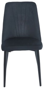 OLIVIA BLACK VELVET/PU ΚΑΡΕΚΛΑ ΜΕΤΑΛΛΙΚΗ