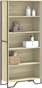 vidaXL Βιβλιοθήκη Χρώμα Sonoma Δρυς 80x31x169 εκ. Επεξεργασμένο Ξύλο
