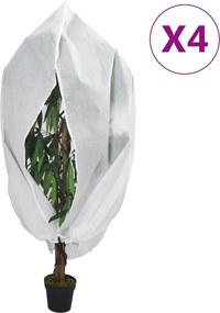vidaXL Καλύμματα Φυτών Αντιπαγετικά Φερμουάρ 4 τεμ. 70 γρ/μ² 2,36x2 μ.