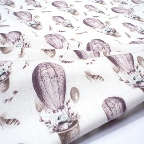 Σεντόνι Βρεφικό Hot Air Balloon 78 Lilac DimCol Λίκνου 80x110cm 100% Cotton Flannel