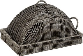 ΔΙΣΚΟΣ ΟΡΘ. ΜΕ ΚΑΠ. SYNTH. RATTAN ΓΚΡΙ 34Χ24Χ18ΕΚ