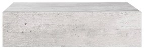 Ράφι Επιτοίχιο με Συρτάρι Γκρι Σκυρ. 40 x 23,5 x 10 εκ. από MDF - Γκρι