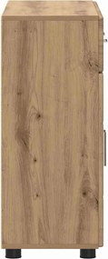 vidaXL Πλαϊνό γραφείο με ράφι FLORIN Artisan Oak 88,5 x 30,5 x 73 εκ