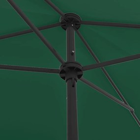 vidaXL Ομπρέλα Θαλάσσης Πράσινη 200 x 125 εκ.