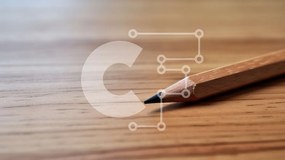 Intra Συλλεκτικό Ξύλινο Παζλ Plywood  4mm - Μονό μολύβι σε ξύλινο τραπέζι Σε Ξύλινο Κουτί - Διαστάσεις: 10x10 cm – 25 κομμάτια