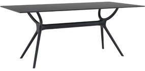 Τραπέζι Air 180Χ90Εκ. Black Laminate 12Mm