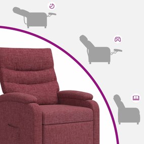 vidaXL Αναπαυτική Καρέκλα Κόκκινο Ύφασμα