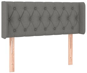 vidaXL Κεφαλάρι με Πτερύγια Σκούρο Γκρι 103x16x78/88 εκ. Υφασμάτινο