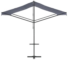 vidaXL Τέντα Μεταφερ. με Βραχίονες Μπλε/Λευκή 400x300 εκ Ύφασμα/Ατσάλι