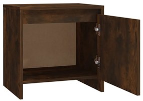 vidaXL Κομοδίνο Καπνιστή Δρυς 45x34x44,5 εκ. από Επεξεργασμένο Ξύλο