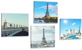 Σετ εικόνων άποψη του Πύργου του Άιφελ στο Παρίσι