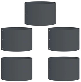 vidaXL Ζαρντινιέρες κήπου 5 pcs Ανθρακί 30 x 30 x 20 cm Ατσάλι