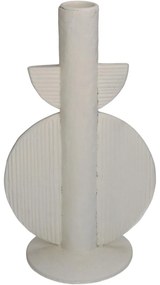 Κηροπήγιο ArteLibre Ιβουάρ Polyresin 13x9x22cm