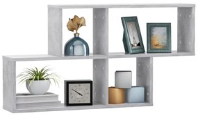 vidaXL Ράφι Τοίχου Γκρι Σκυροδέματος 100 x 18 x 53 εκ. από Επεξ. Ξύλο
