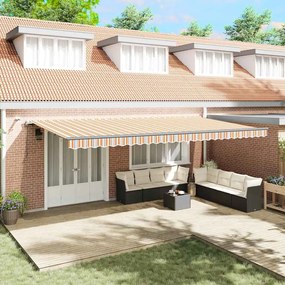 vidaXL Ύφασμα Ομπρέλας με Πολύχρωμο 600 x 300 εκ Πολυεστέρας