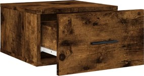 vidaXL Κομοδίνο Επιτοίχιο Καπνιστή Δρυς 35 x 35 x 20 εκ.