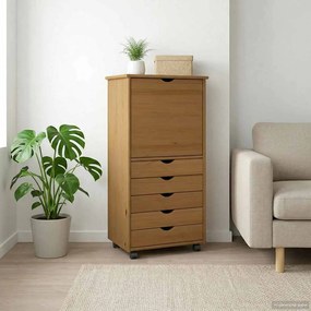 vidaXL Κινητό Ντουλάπι MOSS 53 x 39 x 103 cm Στερεό ξύλο πεύκου