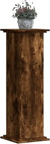 vidaXL Βάσεις Φυτών Καπνιστή Δρυς 33x33x100εκ Επεξεργασμένο Ξύλο