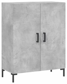 vidaXL Ντουλάπι Γκρι Σκυροδέματος 69,5x34x180 εκ. Επεξεργασμένο Ξύλο
