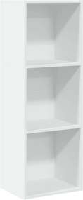 vidaXL Βιβλιοθήκη Λευκή 40x30x114 εκ. από Επεξεργασμένο Ξύλο