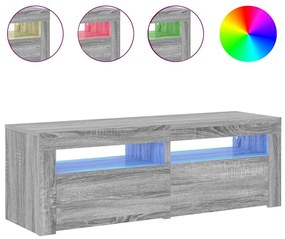 vidaXL Έπιπλο Τηλεόρασης με LED Γκρι Sonoma 120x35x40 εκ.