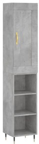 vidaXL Ντουλάπι Γκρι Σκυροδέματος 34,5x34x180 εκ. Επεξεργασμένο Ξύλο