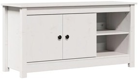 vidaXL Έπιπλο Τηλεόρασης Λευκό 103x36,5x52 εκ. από Μασίφ Ξύλο Πεύκου
