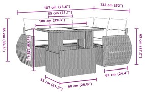 ΣΕΤ ΚΑΝΑΠΕ ΚΗΠΟΥ 5 ΤΕΜ. ΜΠΕΖ ΣΥΝΘΕΤΙΚΟ ΡΑΤΑΝ ΜΕ ΜΑΞΙΛΑΡΙ 3268509