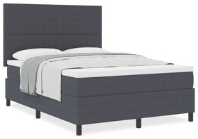 vidaXL Κρεβάτι Box Spring με Στρώμα Σκούρο Γκρι 160x200 εκ Βελούδινο Ύφασμα