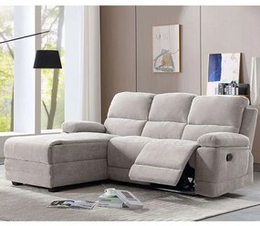 Καναπές Γωνιακός Relax (Αριστερή Γωνία) 01-3321 212x156x96cm Beige