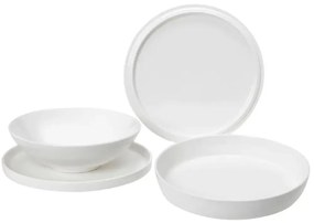 Σερβίτσιο Πιάτων Πορσελάνης Sphere White – 7τμχ - Cryspo Trio