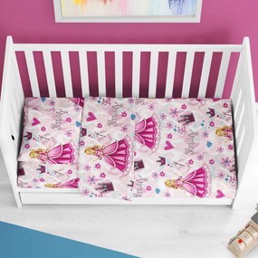 Πάπλωματοθήκη Κούνιας (120x160) Dimcol Princess 390 Pink