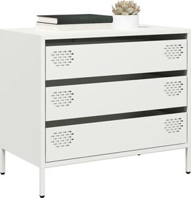vidaXL Ντουλάπι Λευκό 68x39x58,5 εκ. από Χάλυβα Ψυχρής Έλασης