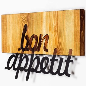 Διακοσμητικό Τοίχου 899SKL2291 58x34cm Walnut-Black Wallity Μέταλλο,Ξύλο