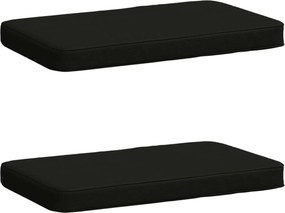 vidaXL Μαξιλάρια Πάγκου 2 Τεμαχίων VUGHT 2 pcs 100% Πολυεστέρας Μαύρο